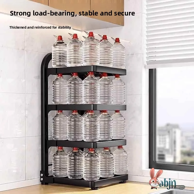 Kitchen Multi-layer Storage Rack Pot Holder Sink Base Stand Utensil Organizer Floor-standing Cabinet Partition Pot Holder
