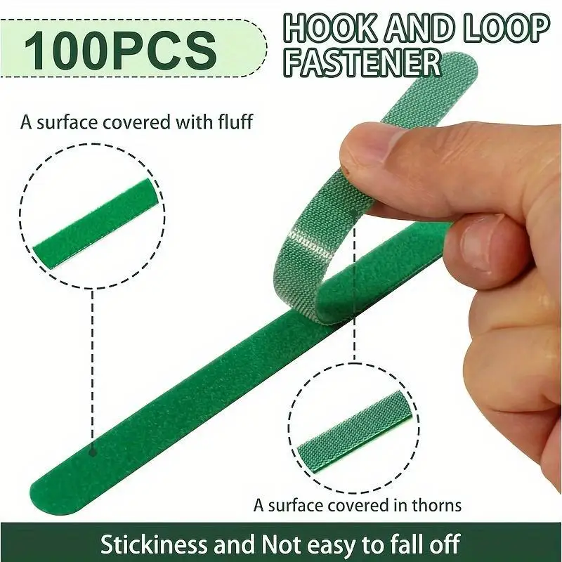 Reusable 6-Inch Non-Slip Nylon with Adjustable Closure, Durable Plant Support, for Climbing Plants, Gardening Applications