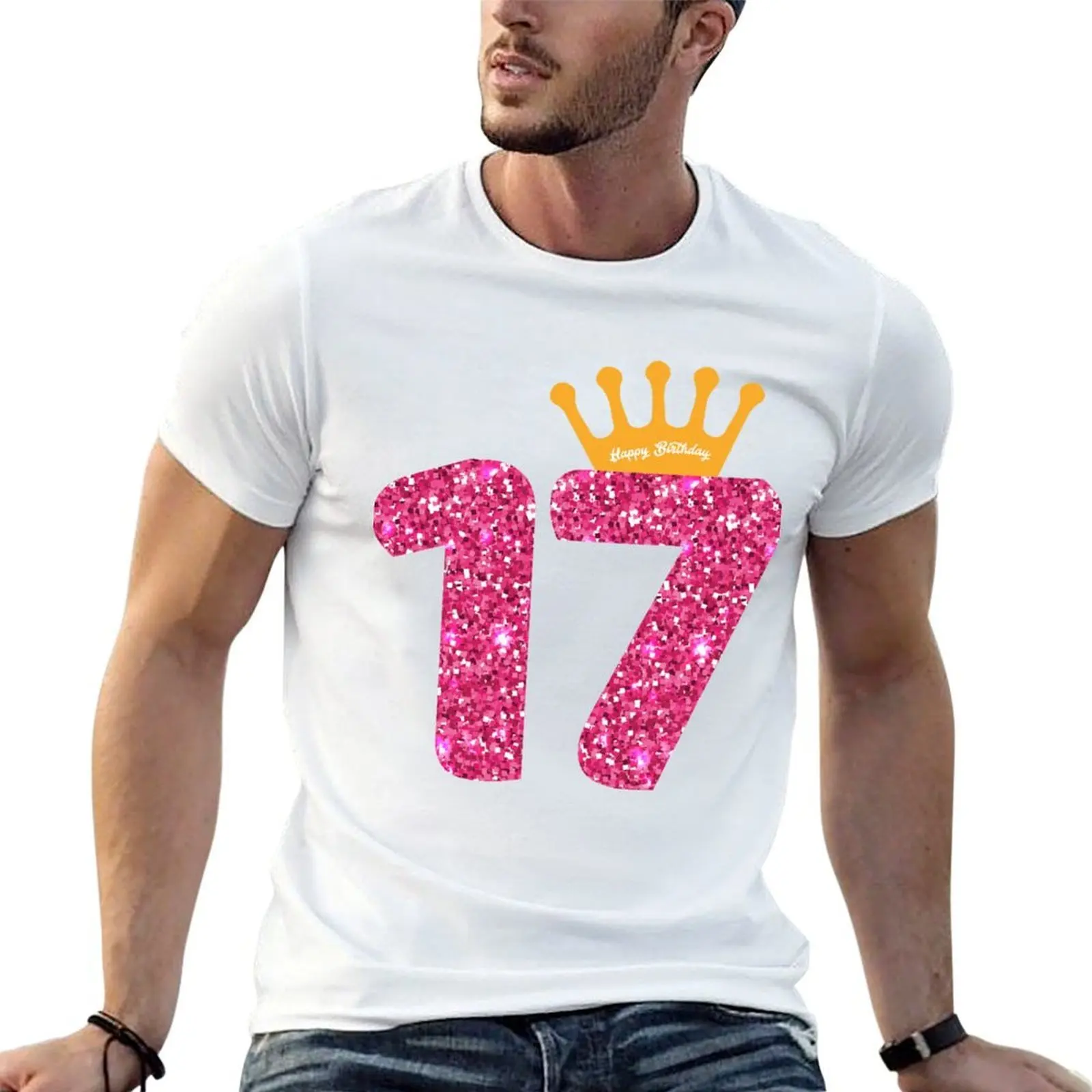 17th Queens Crow Happy Birthday for Girls T-Shirt man t shirt designer t shirt man cotton anime tshirt T-Shirt