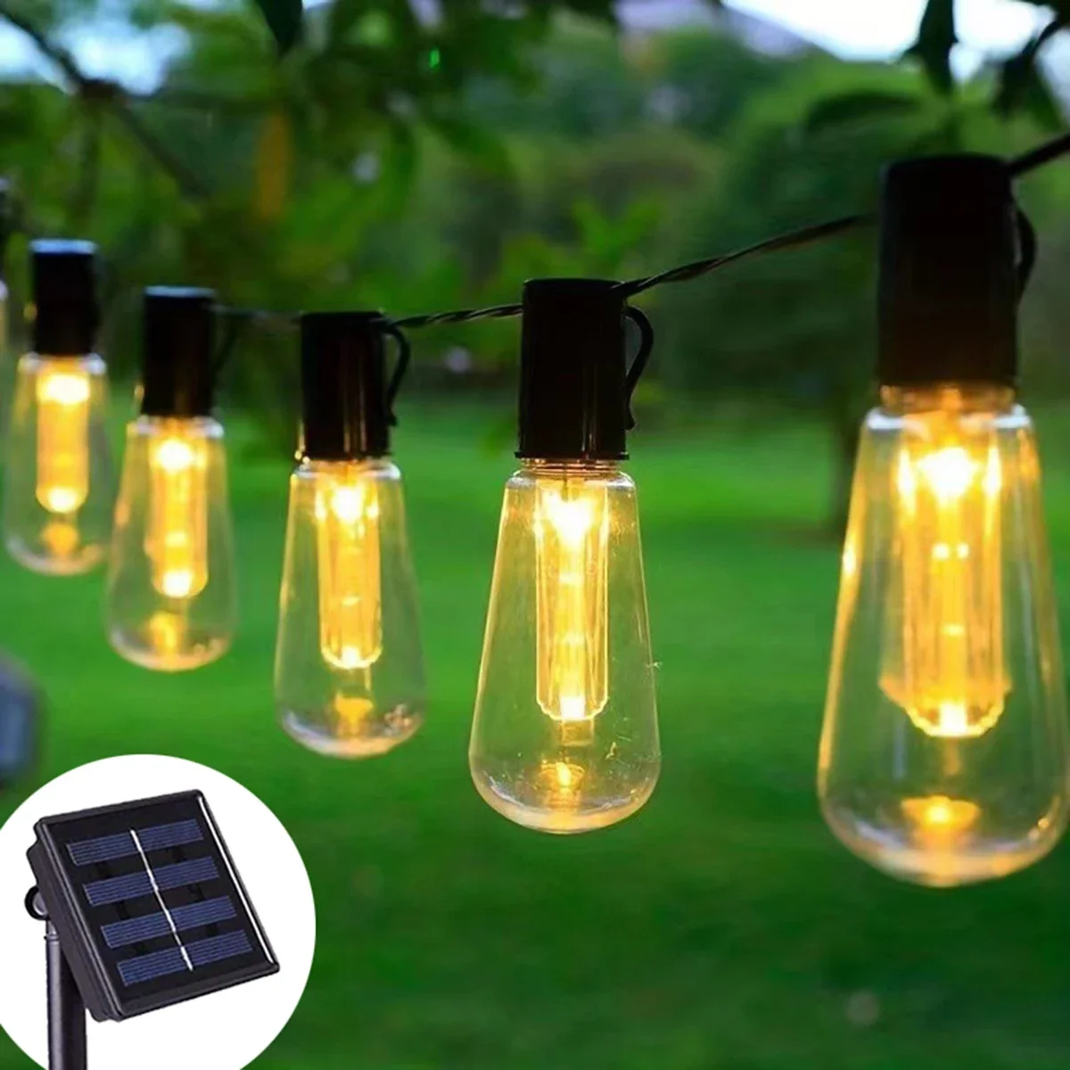 

LED Solar String Light Outdoor Garland Christmas Globe Bulbs Decoration Camping Garden Party Terrace Fairy Lamp Solar