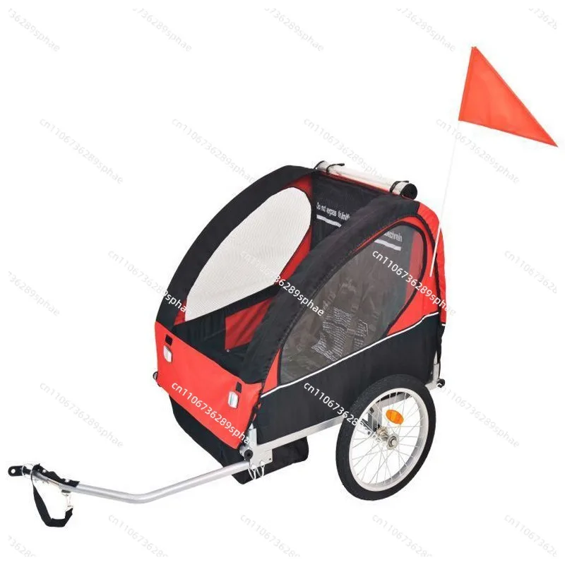 Outdoor riding parent-child trailer bicycle rear trailer children walking baby