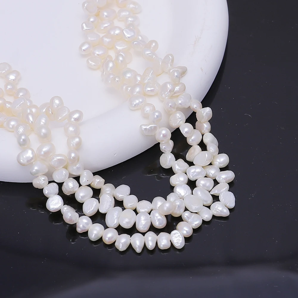 Esiyni AAA 100%Natural Freshwater Pearl Side Hole Baroque Irregular Beads DIY Necklace Bracelet Jewelry Make Pearl Holiday Gifts