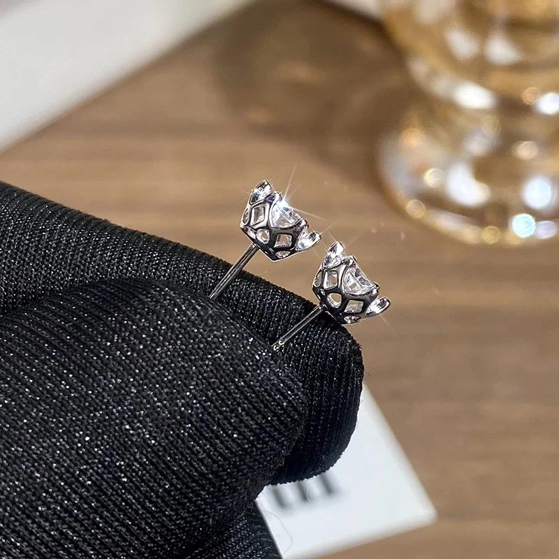 Wunderschöne 0,5-2 Karat D-Farbene Moissanit 925 Sterling Silber Damen-Ohrstecker Top Funkelnder Hochzeitsschmuck – Detail 16