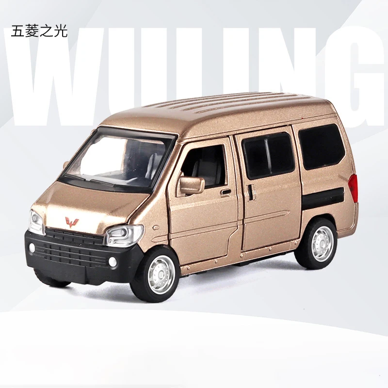 1:32 iniziale D Wuling Van MPV lega auto giocattolo collezione metallo modello auto suono e luce tirare indietro giocattoli