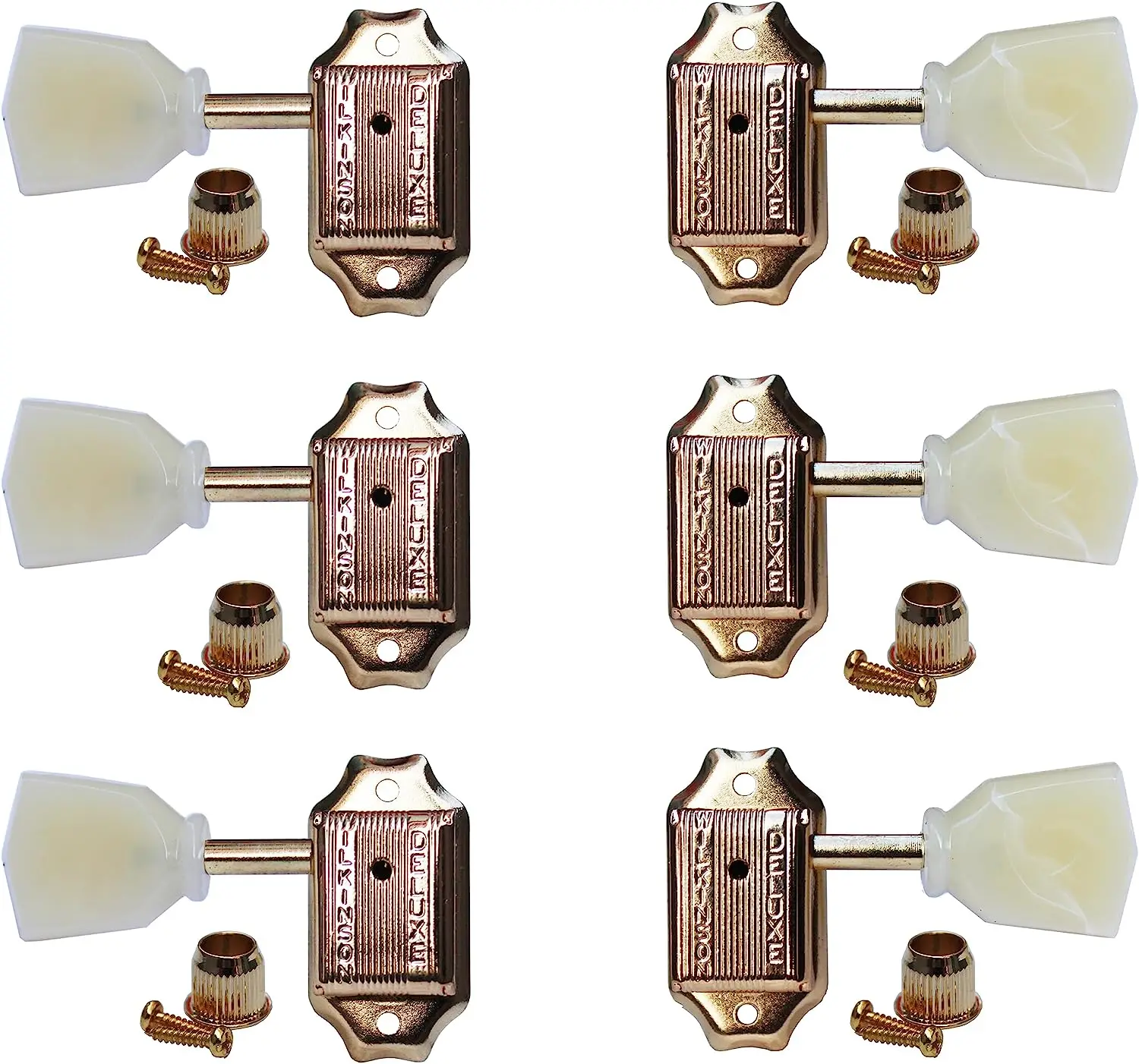 Wilkinson Guitar Locking Tuners One Set 3Lx3R Lock String Tuning Key for Electric Guitars(Golden)