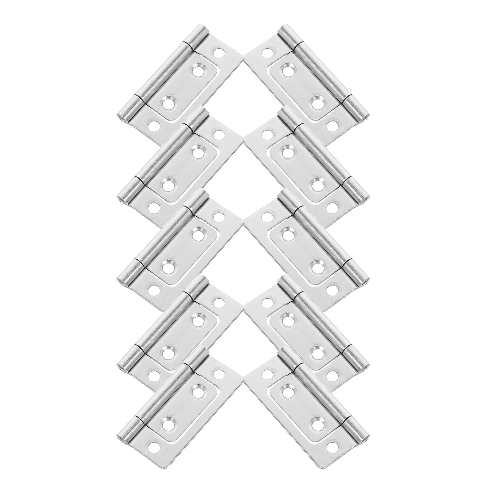 

10pcs Stainless Steel Mother Child Hinges Thickened Silent Kitchen Door Adjustable Heavy Duty Cabinet Hardware