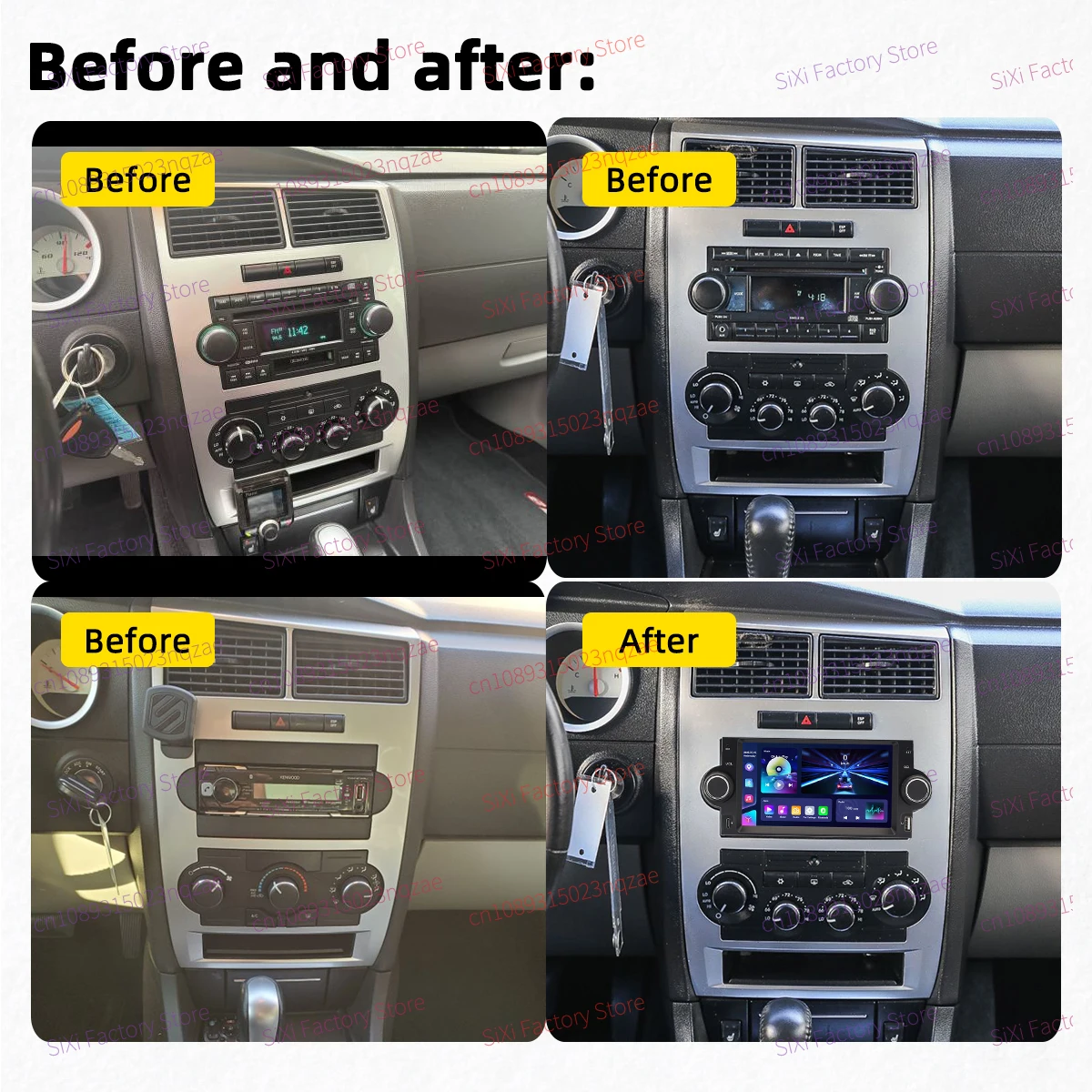 1Din Android Radio Car Multimedia for Dodge Charger Magnum 2005-2007 6.2