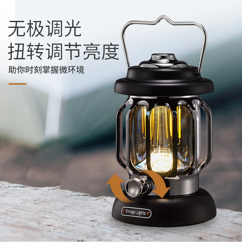 

Outdoor Camping Light Camping Light Camping Tent Retro Old Style Imitation Coal Oil Lamp Hanging Lighting Horse Lamp Ultra Long