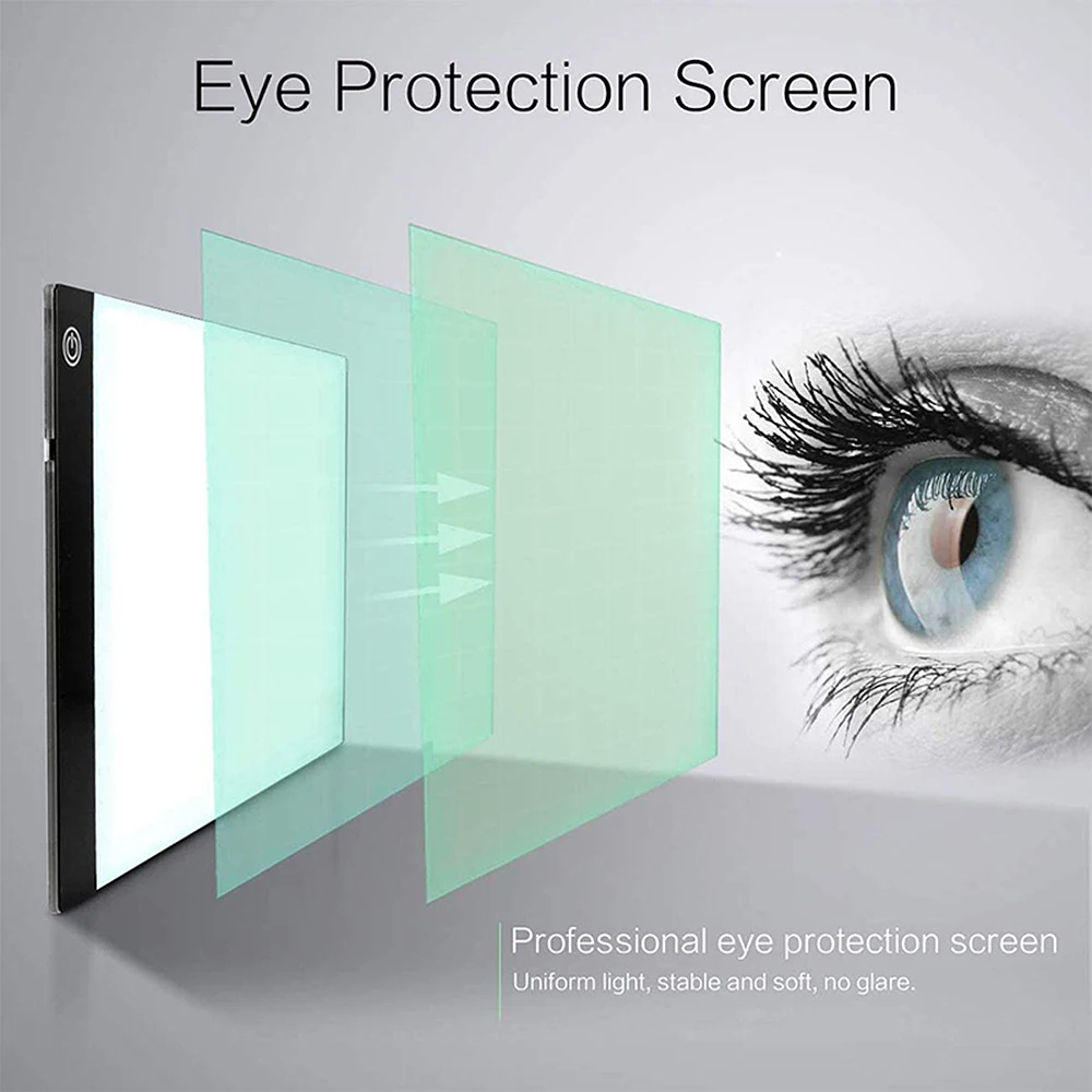 A4/A5 Size Led Light Pad Eye Protection Easier for Diamond Painting Embroidery Sale Three Level Dimmable Painting Pad