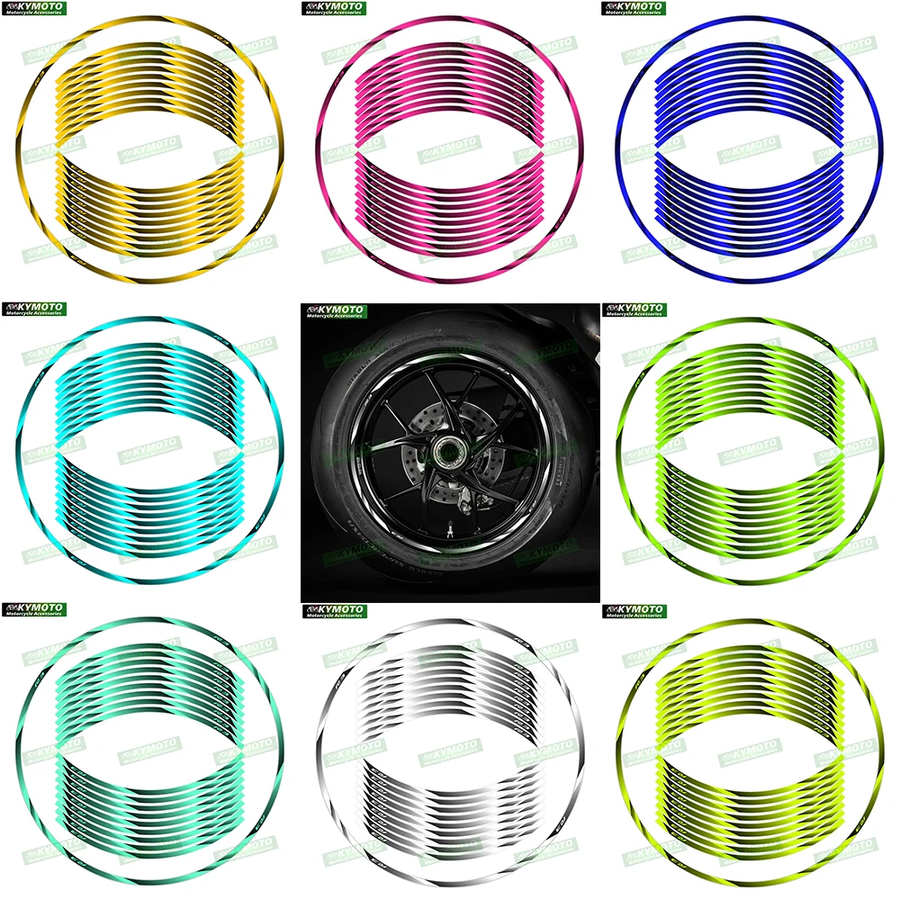

For R3 R 3 racing motorcycle accessories 17 inch front and rear wheel hub decals fairing modified reflective wheel rim stickers