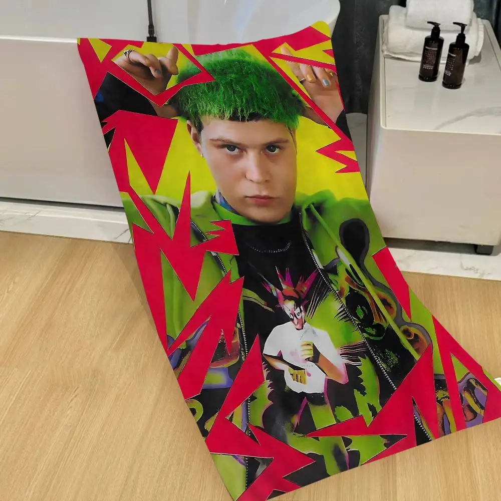 Pop Singer Yung Lean Beach Towel Colorful Bath Towels for Girl Microfiber Quick Dry Custom Sand Free Beach Yoga Spa Gym Pool