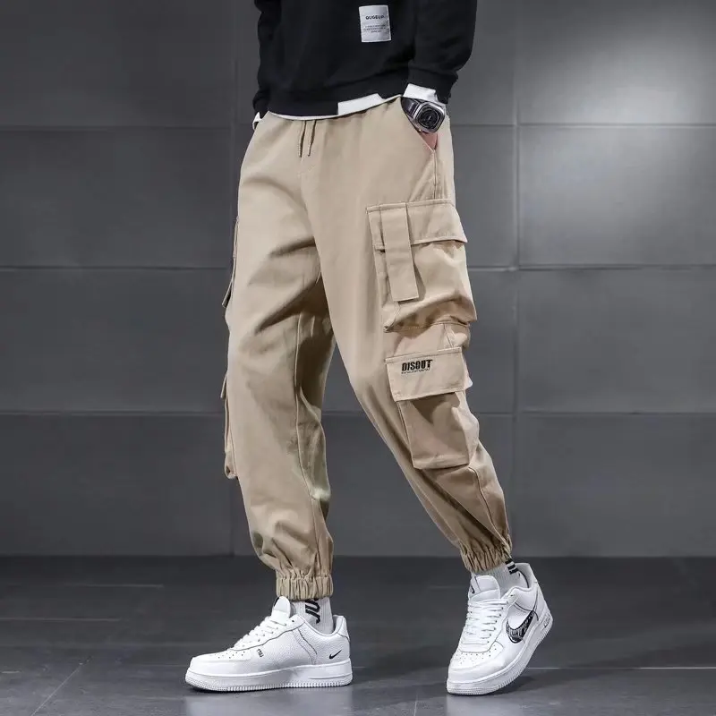 

EAEOVNI Multi Pocket Cargo Pants Men Japanese Fashion Large Size Overalls Mens Loose Cargo Trousers Outdoor Work Casual Pants