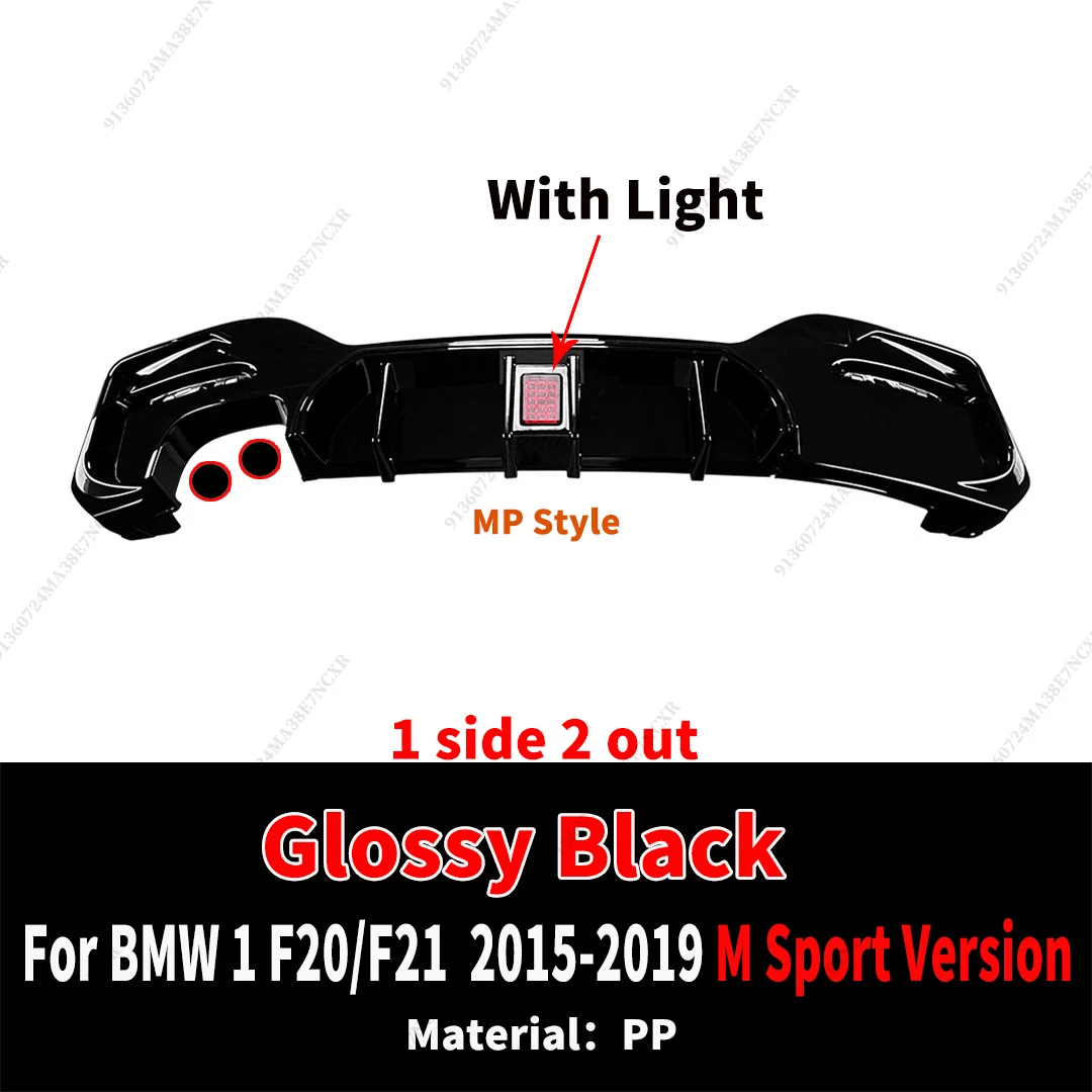 Voor BMW 1 Serie F20 F21 2015-2019 M Pack Sport Versie MP Stijl Achter Racing Diffuser Bumper deflector Lip Tuning Accessoires