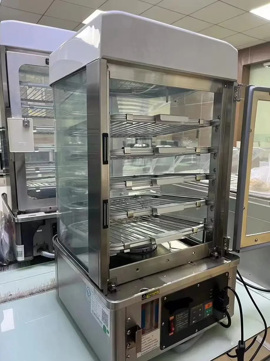 Commercial Large Metal Construction Bun Smer hine Precise Temperature Control Computer-Operated Glass Display Showca