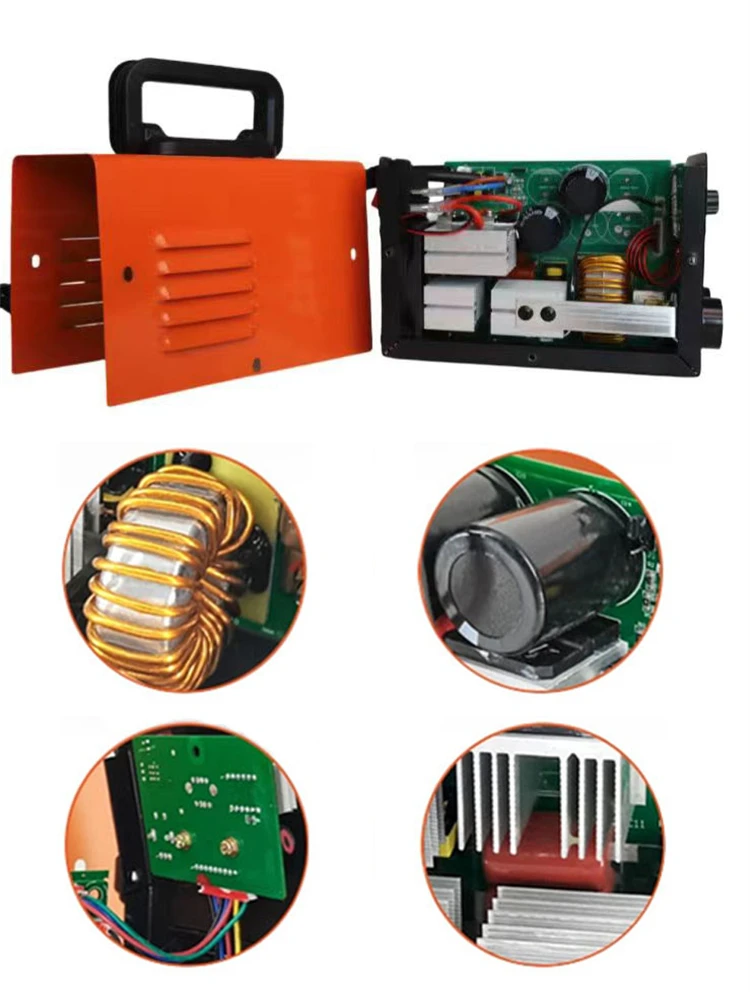 Máquina de soldadura portátil de MMA-250, soldador eléctrico de arco inversor, máquina de soldadura compacta ajustable de corriente con caja de almacenamiento de herramientas