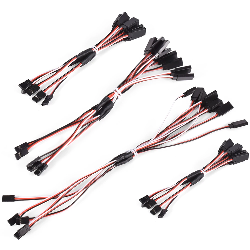 RC Servo Extension Cable Servo Wire Servo Extension Cord for Lead JR Futaba RC Car Helicopter Servo 5pcs/lot 100/150/200/300mm