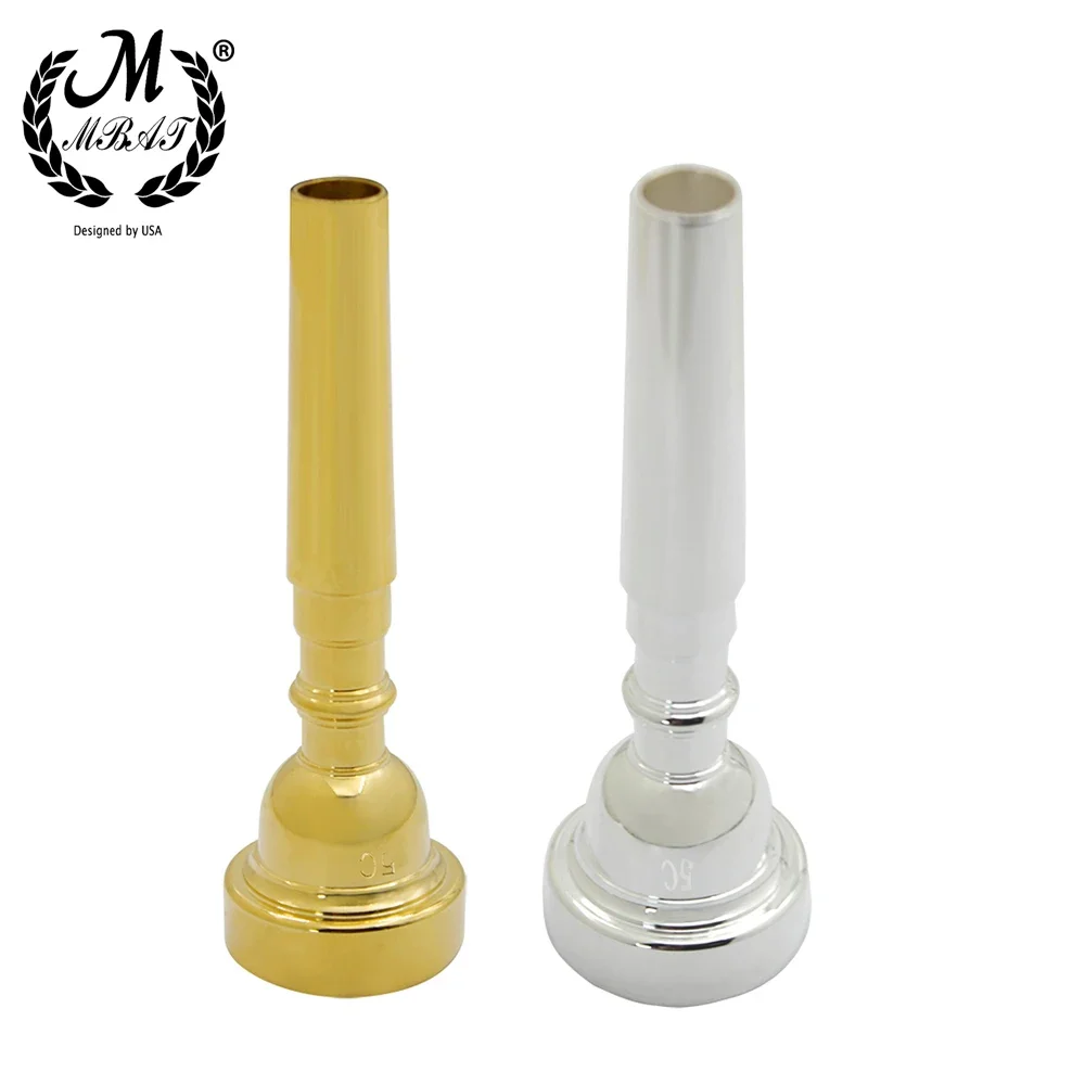 

M MBAT Meg 5C Size Trumpet Mouthpiece Professional Brass Mouthpiece Golden Silver Trumpet Accessories Musical Instrument Fitting