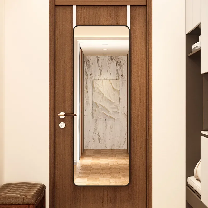 for Full Body Mirror Wall Mounted Door Hanging Non Punching Rear View Mirror for Dormitory Bedroom Home Use Women Fitting