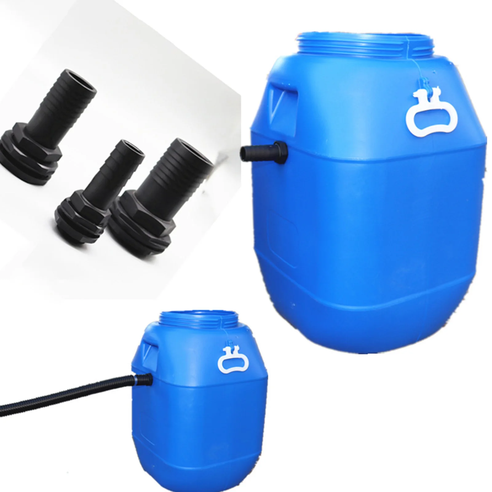 Rain Barrel Hose Nozzle Durable Thick External Thread with Washer Barrel Duct for Rain Barrels Ponds Aquariums Water Tanks
