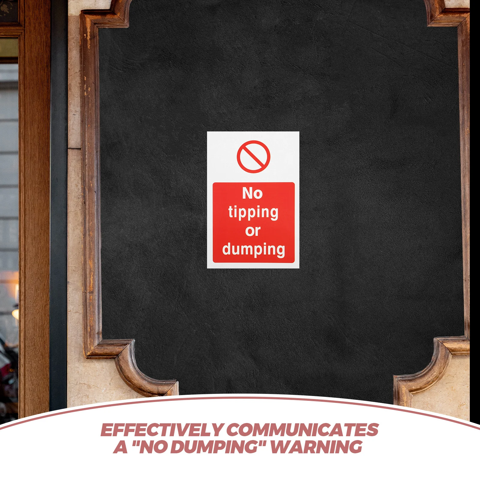 10pcs No Dumping Warning Sign Self Adhesive Decals For Public Space Outdoor Use Durable Waterproof Stickers