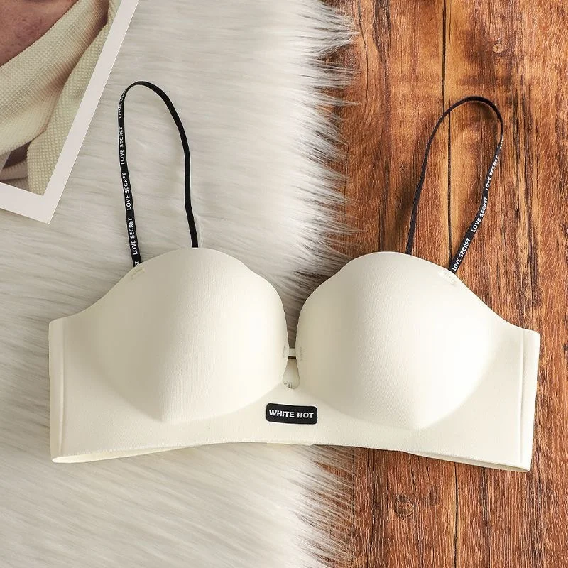 

Black Push Up Bra for Women Non Wire Letter Print Lingerie Female Intimate Sujetadores Ropa Mujer Bralette Brassiere Lencerias