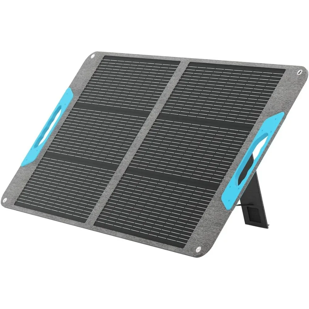 

100W High-Efficiency N-Type Portable Solar Panel with Foldable Design and Kickstands for Power Charging