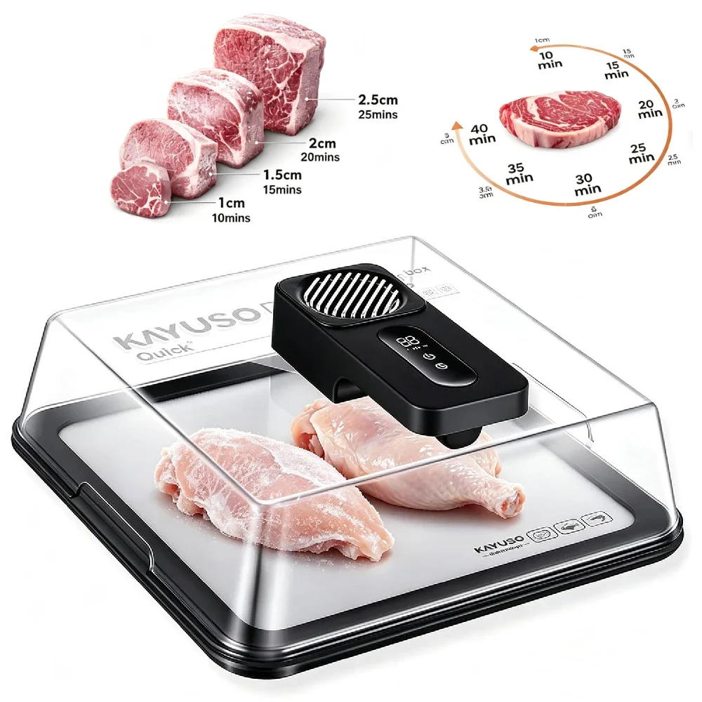 Rechargeable Electric Defrosting Box, Thaw Fresh Recovery Machine, Household Defrost Plate for Frozen Beef, Meat & Seafood