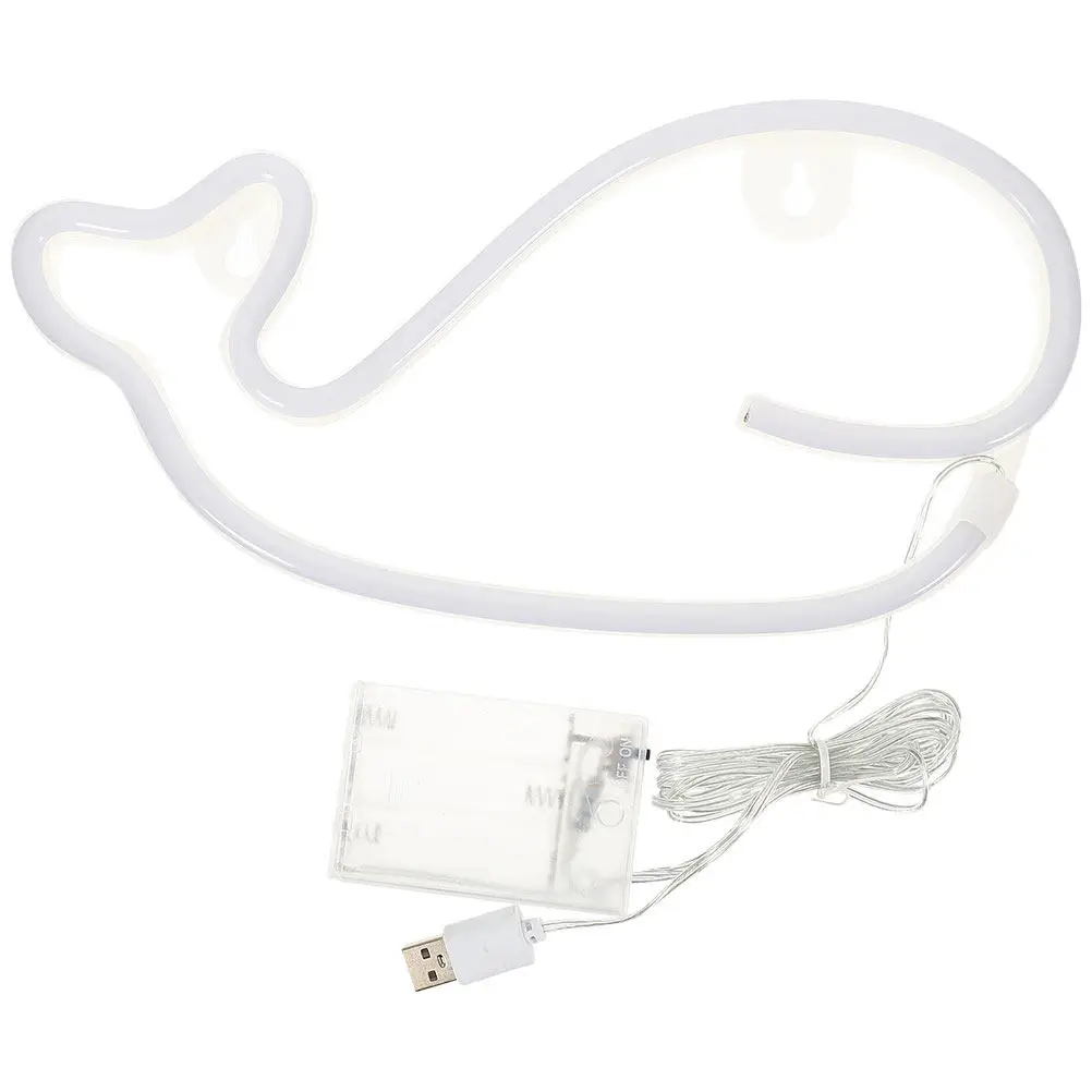 

Whale Neon Sign LED Creative Design USB Battery Powered Hanging Decoration Party Birthday Wedding Room Decor Light