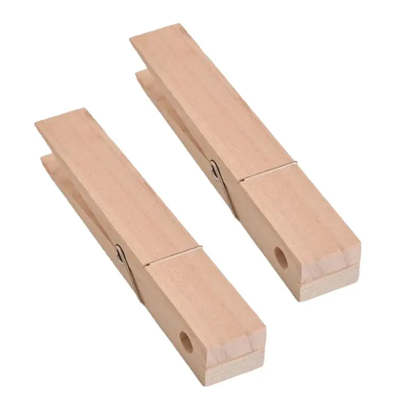 ABRN-Clothes Peg Bath Towel Holder Wall Mounted Non-Slip Wooden Towel Holder For Hanging Multipurpose Easy Installation