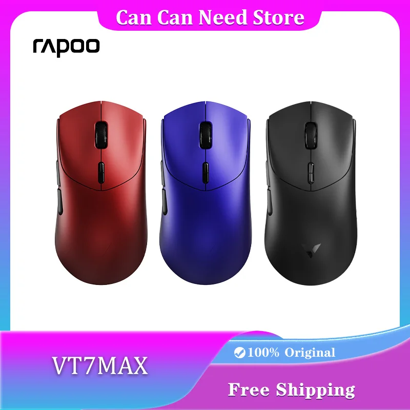

Беспроводная игровая мышь Rapoo VT7 Max, двойная 8K PAW3398/PAW3950, эргономичная киберспортивная игра, специальные компьютерные периферийные устройства, аксессуары для ПК