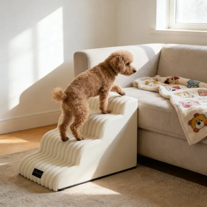 Foreign Trade Animal Suede Pet Stairs Detachable Washable Non-Slip Slope Small Medium Dogs Climbing Ladder Auxiliary Sofa