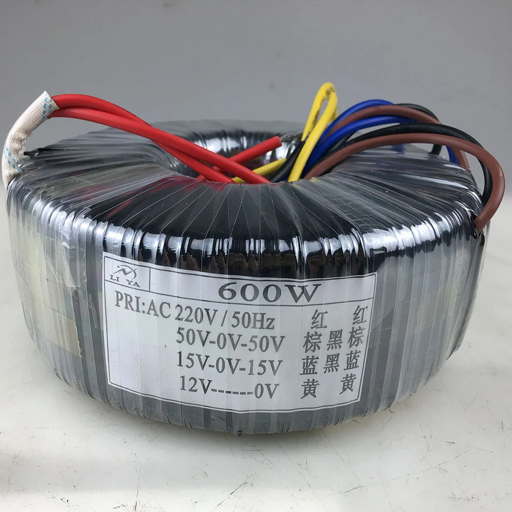 

600W toroidal transformer 220V to 12V/18V/24V/48V/ pure copper isolated power amplifier power supply voltage customization