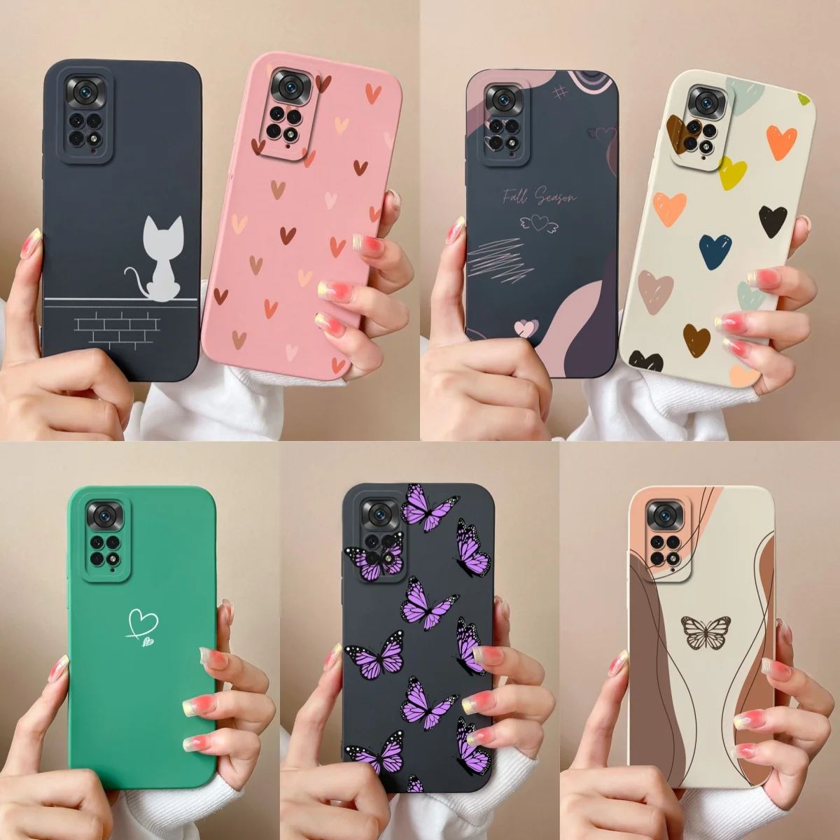 For Redmi Note 11S 4G 5G Phone Case Love Heart Liquid Silicone Camera Protection Back Cover For Xiaomi Redmi Note11S 11 S Funda