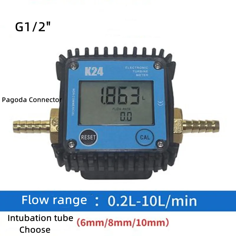 Aluminum Plasitc 6par Micro Digital Display Flow meter K24 K28 Gear Meter Diesel Oil Gasoline Oil Hydraulic Oil Soy Oil Water