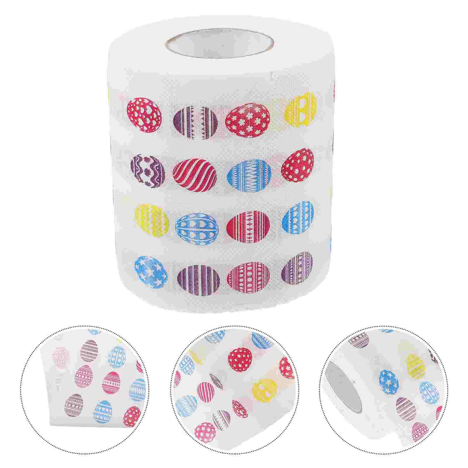 Toilet Paper Easter Rabbits Eggs Shape Tissue Paper Towel Bathroom Home Office Toilet Paper Themed Party Supplies