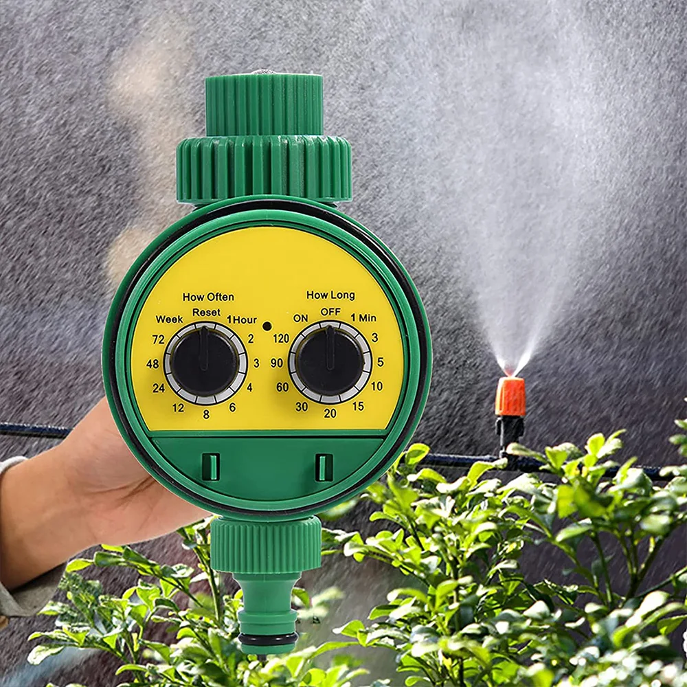 

Irrigation Timer Garden Automatic Double Dial Code Motor Valve Water Watering System Water Drip System Timer Controller Outdoor