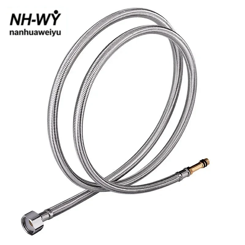 G1/2 Inch Universal Faucet Inlet Pipe 304 Stainless Steel Braided Hose Hot Cold Water Pointed Mouth Tube