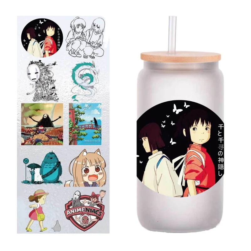 

10 four-inch Chihiro Chihiro White Dragon UV transfer sticker Crystal label pen cup sticker customization