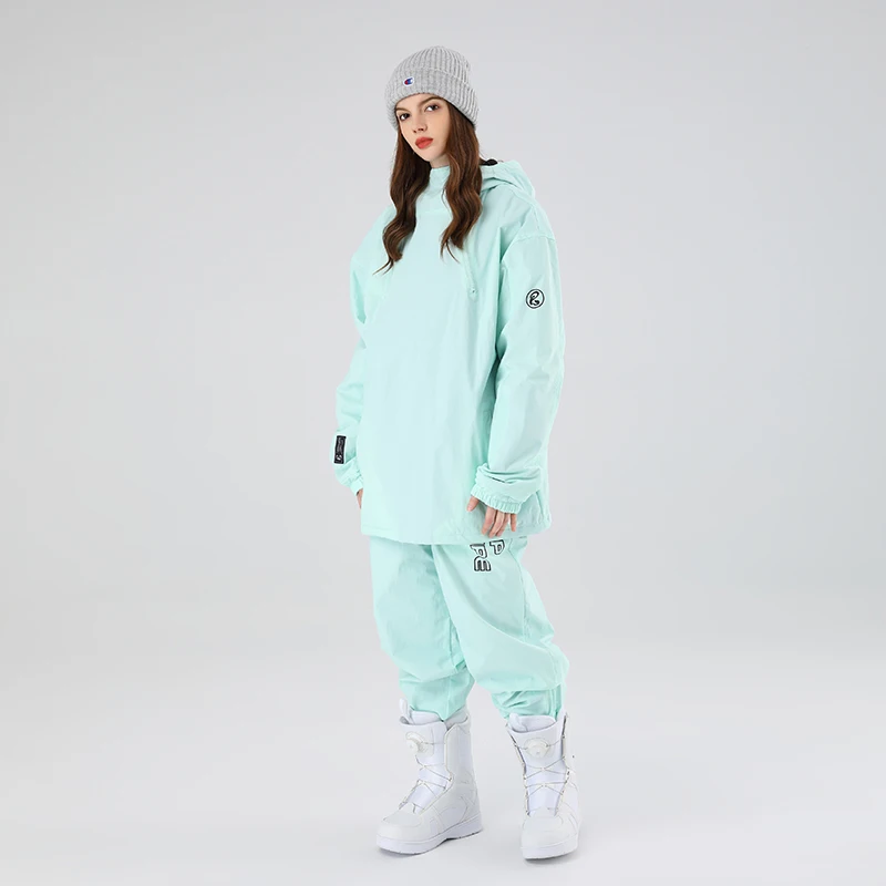 Traje de esquí para hombre y mujer, traje de snowboard a 30 grados, chaquetas de esquí de invierno a prueba de viento e impermeables, traje de nieve dividido y pantalones