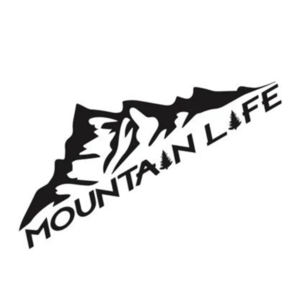 Mountain Range Landscape Vinyl Decal, Outdoor Sticker for RV Camper Van SUV Truck, Waterproof Auto Exterior Decor