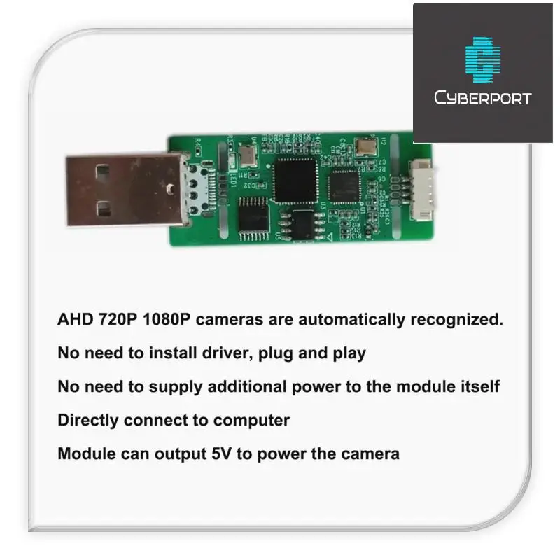 AHD To USB Capture Analog Signal To Digital USB Camera Module AHD To Type-C Module UVC Free Drive For Android Easy Install (A)