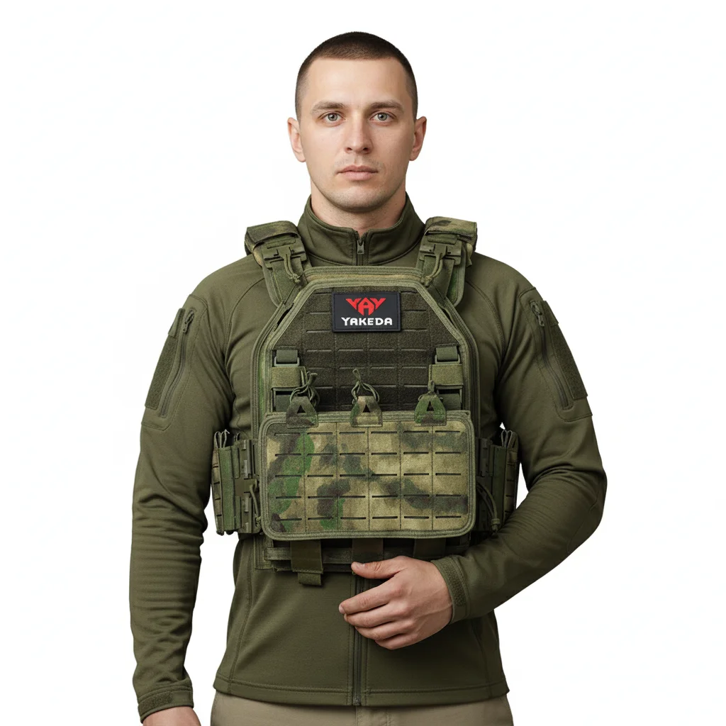 YAKEDA Tactical Vest 6094 Fast Detachable Light Laser Cut Outdoor Hunting Black Gear Carry Vest of High Quality