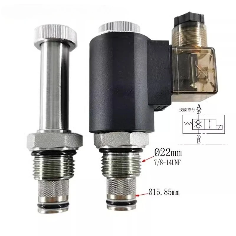 

1PC Two-way cut-off hydraulic solenoid valve V3068-T03 valve block SV10-28