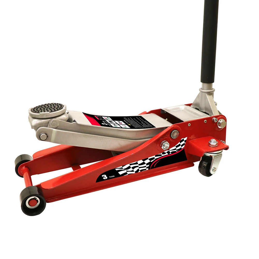 Floor Jack, Low Profile Steel Racing Floor-Mounted Hydraulic Jack With Dual-Piston Quick-Lift Pump, 2.5-Ton Capacity, Car Jack