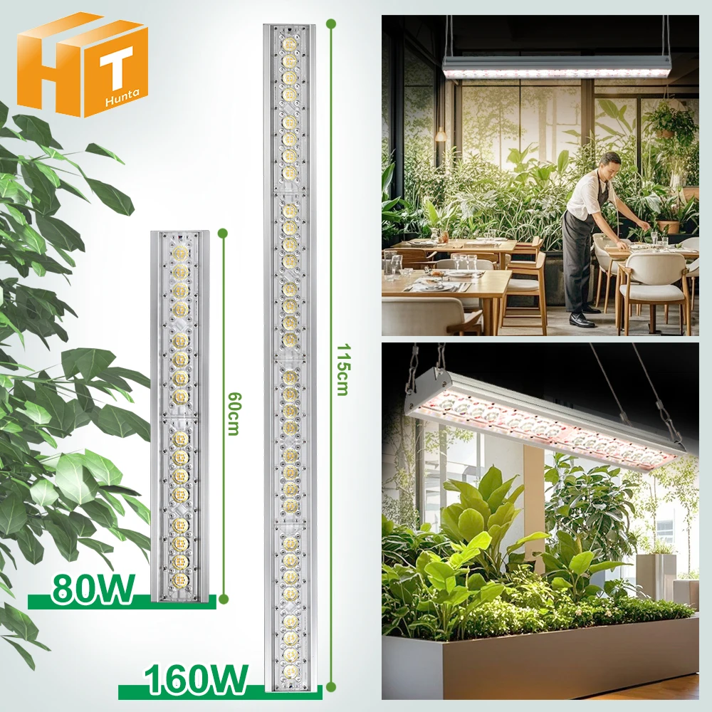 Vollspektrum LED-Wachstumslampe 60W 180W SMD2835 IR 730nm UV 395nm Hohe Farbwiedergabe LED-Wachstumsröhre für Gewächshaus Gemüse Blumen