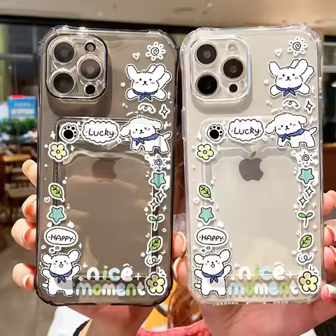 Cute Rubbit Case For Samsung S25 S24 Ultra S23 S22 Plus A56 5G A55 A54 A53 A36 A35 A34 A33 A16 A15 A13 A06 A05 Card Slots Cover