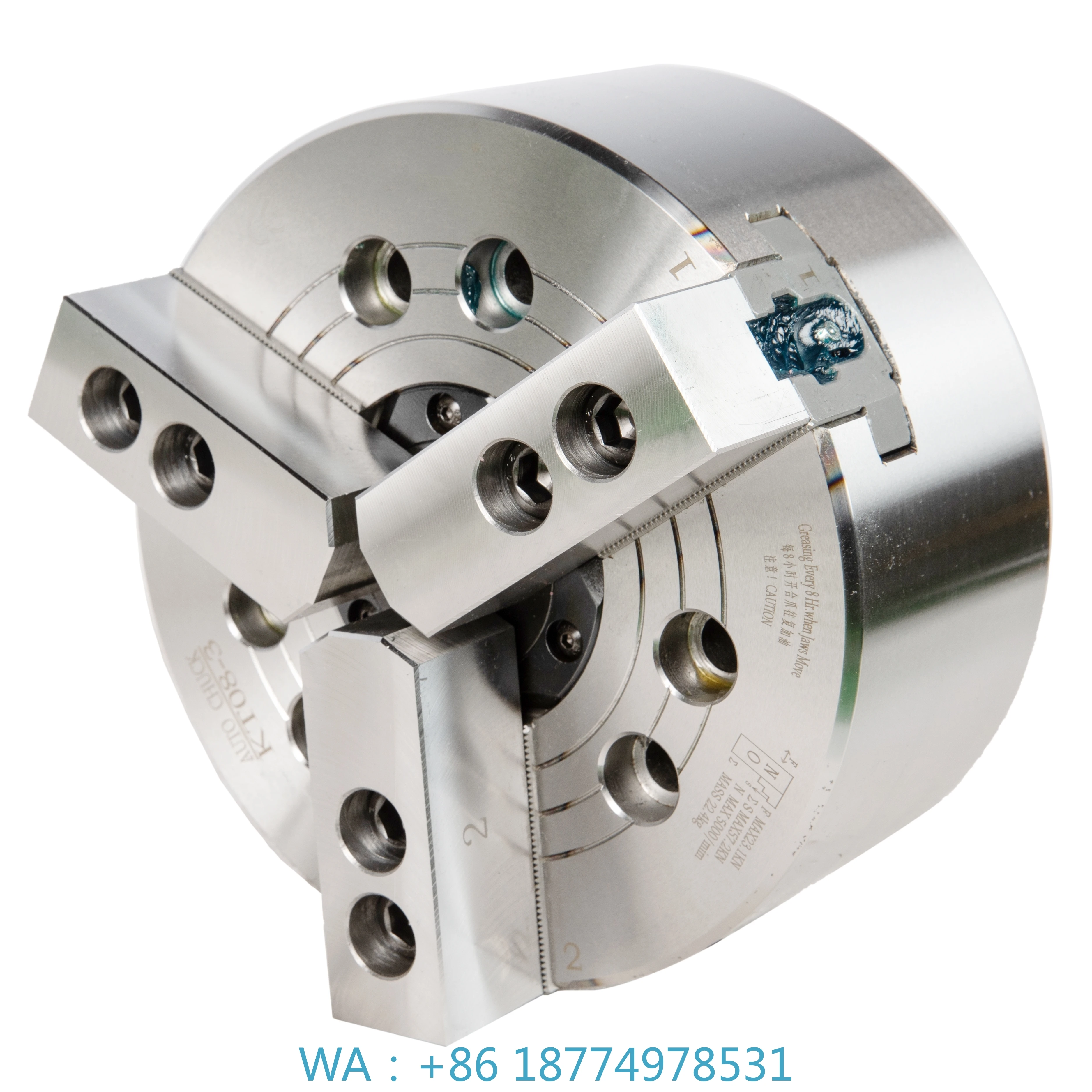 for Lathe Machine Chinese Import Steel MaterialHydraulic Hollow 3 Jaw Chuck
