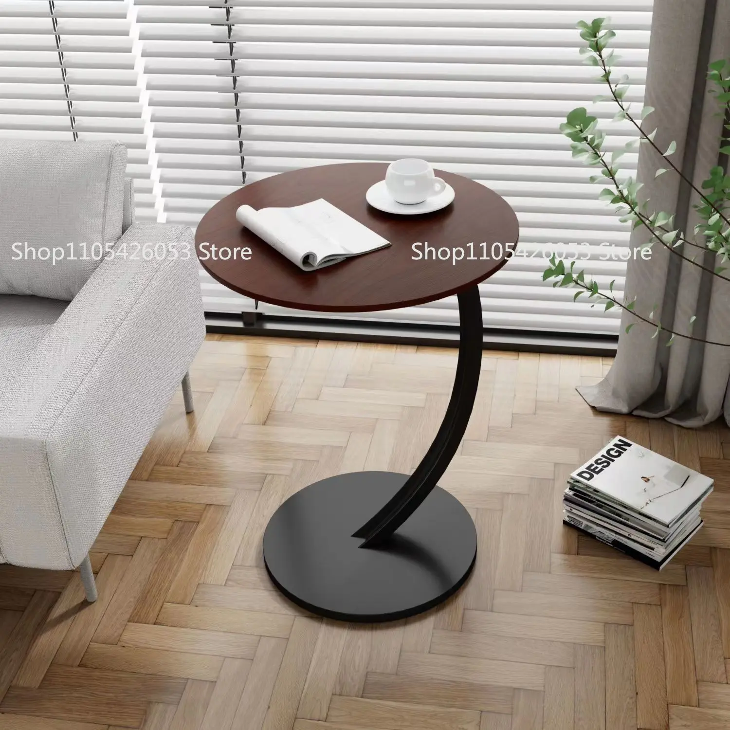 Light luxury small coffee table, household round mini edge corner few Internet celebrity coffee small table, bedside storage