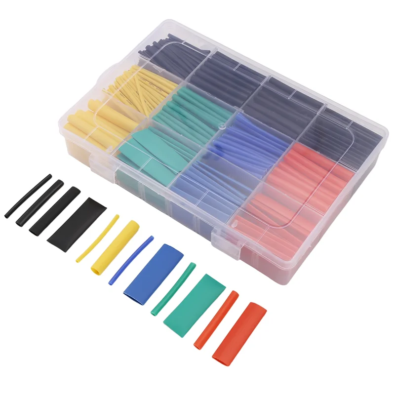 

MYMF-530Pcs Heat Shrink Tube Kit Assorted Polyolefin Insulation Sleeving Tubing Set For RC Drone