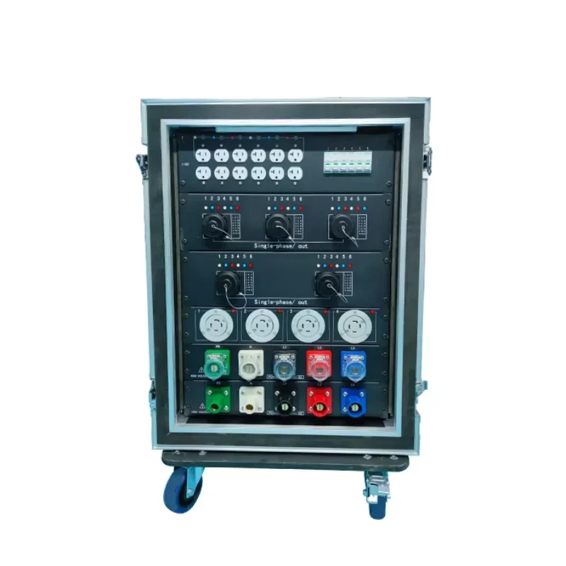 

Stage Event PD Box 3 Phase 208v Cam Lok Power Distribution Panel Box With Socapex Outputs